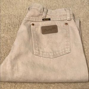 Mens khaki Wrangler jeans -barely worn